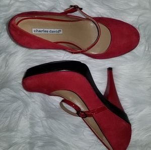 Charles David Red Pump Heels